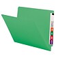 Smead Colored End Tab File Folder, Shelf-Master Reinforced Straight-Cut Tab, Letter Size, Green, 100/Box (25110)