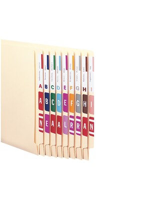 Smead® AlphaZ NCC Color-Coded Name Label, A-Z, Label Sheet, Assorted Colors (67150)