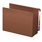 Smead TUFF Reinforced Redrope File Pockets, 7" Expansion, Letter Size, Brown, 5/Box (73795)