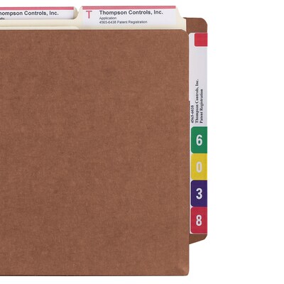 Smead TUFF Reinforced Redrope File Pockets, 7" Expansion, Letter Size, Brown, 5/Box (73795)