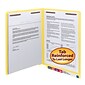 Smead End Tab Classification Folders, Shelf-Master Reinforced Straight-Cut Tab, Letter Size, Yellow, 50/Box (25940)