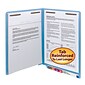 Smead End Tab Classification Folders, Shelf-Master Reinforced Straight-Cut Tab, Letter Size, Blue, 50/Box (25040)