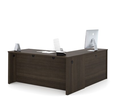 Bestar® Embassy 66W L-shaped Desk in Dark Chocolate (60852-79)