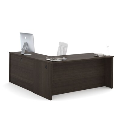 Bestar® Embassy 71W L-shaped Desk in Dark Chocolate (60892-79)