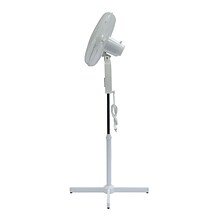 TPI Workstation 16 Oscillating Stand Fan, 3-Speed, White (OSF16)