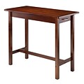 Winsome Wood Kitchen Island Table With 2-Drawers, Antique Walnut