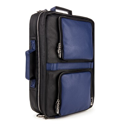 Lennca Quadra Blue Black Laptop Backpack Messenger Bag 15.4 Inch (LENLEA081)