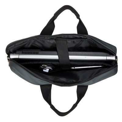 Vangoddy Adler Laptop Shoulder Bag 15.6" (Metallic Gray with Black Trim)