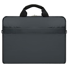 Vangoddy Adler Laptop Shoulder Bag 15.6 (Metallic Gray with Magenta Trim)
