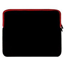 Vangoddy Laptop Carrying Sleeve with Front Pocket Fits up to 17 Laptops (Black with Red Trim)