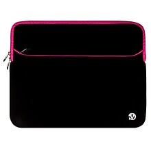 Vangoddy Neoprene Laptop Protector Sleeve Fits up to 15 Laptops (Black with Pink Trim)