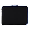 Vangoddy Laptop Carrying Sleeve with Front Pocket Fits up to 17 Laptops (Black with Blue Trim)