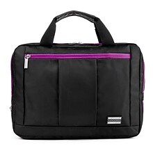 Vangoddy El Prado (Large) Laptop Messenger/Backpack (Black/Purple)