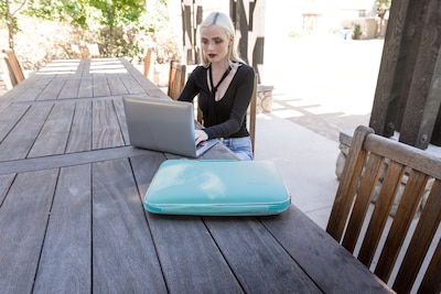 SumacLife Cady Laptop Organizer Bag Fits up to 14" Laptop Organizers (Blue)