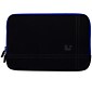 SumacLife Microsuede Laptop Carrying Sleeve Fits up to 13" Laptops (Black with Blue Edge)