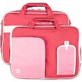 Vangoddy Pindar Laptop Sleeve Messenger Shoulder Bag Fits up to 13 Laptops - Medium (Pink and White
