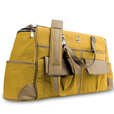 Lencca Alpaque Duffle Bag and Laptop Holder (Mustarf Yellow/Cool Camel)