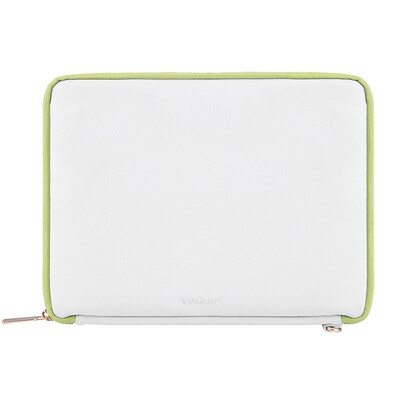 Vangoddy Irista Sleek Tablet Protector Sleeve 7" (White/Green)