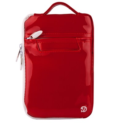 Vangoddy Hydei 7 Protector Case with Shoulder Strap with Handle (Red Patent Leather)
