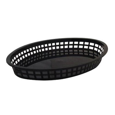 Tablecraft Black Oval Platter Basket, 12/Carton (86399)