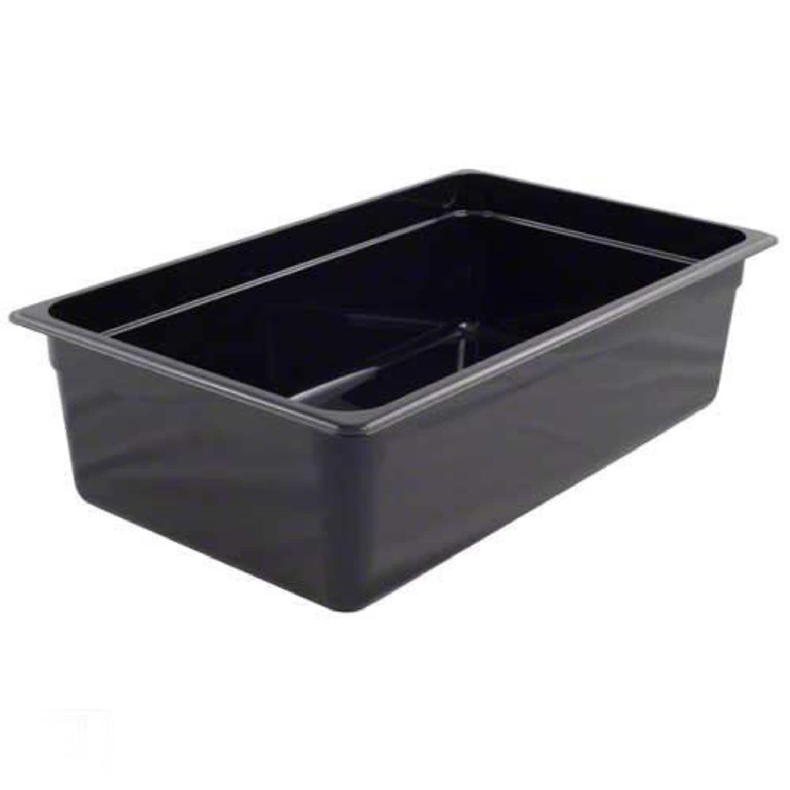 Cambro Full Black Plastic Food Pan, 5 4/5 H x 20 7/8 W x 12 5/6 D, Clear (16CW110)