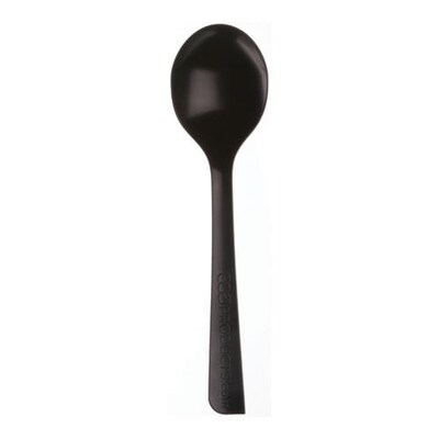 Eco-Products Recycled Content Cutlery Soup Spoon, Black, 1000/Pack (EP-S114)