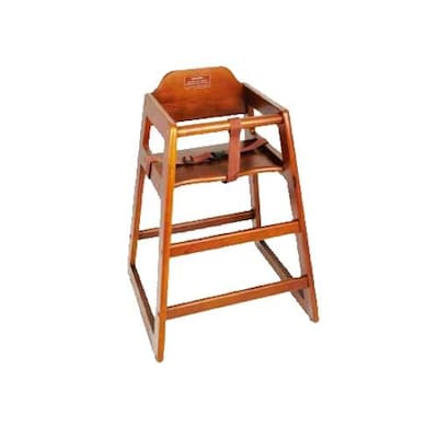 Winco Walnut Finish Wood High Chair, 29.25 H x 20.125 W x 19.375 D (CHH-101)