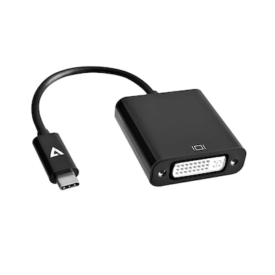 V7® V7UCDVI-BLK-1N USB-C Male to DVI-D Female Adapter, Black