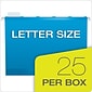 Pendaflex Ready-Tab 5-Tab Reinforced Hanging File Folders, Letter Size, Multicolor, 25/Box (42592)
