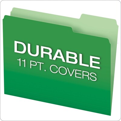 Pendaflex Double Stuff 3-Tab File Folder, Letter Size, Multicolor, 50/Box (ESS54460)