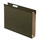 Pendaflex Box Bottom 5-Tab Hanging File Folders with 2" Expansion, Letter Size, Green, 25/Box (4152X2)