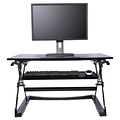 Alera® Sit-Stand Lifting Workstation, Medium, Black