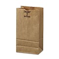 Heavy Duty Brown Kraft Paper Grocery Bags; Capacity 2 lbs., 500/PK