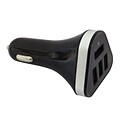 Craig 4 Port USB Car Charger, Black/Silver (CC3310)