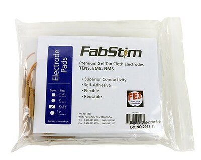 FabStim TENS Electrodes, 2 x 3.5 Rectangle, Pre-Gelled, Self-Adhesive, 40/Pack (13-1293-10)