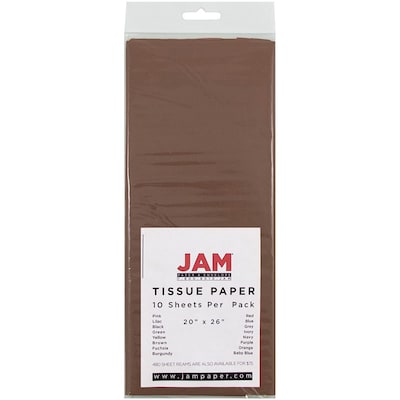 JAM Paper® Tissue Paper, Brown, 10/Pack (1152349)