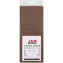 JAM Paper® Tissue Paper, Brown, 10/Pack (1152349)