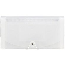 Jam Paper Plastic File Pocket, Check Size, Clear (2163595)