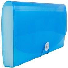 Jam Paper Plastic File Pocket, Check Size, Blue (221618980)