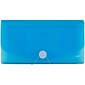 Jam Paper Plastic File Pocket, Check Size, Blue (221618980)
