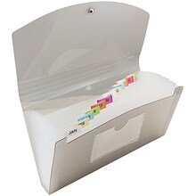 Jam Paper Plastic File Pocket, Check Size, Smoke Gray (221618981)