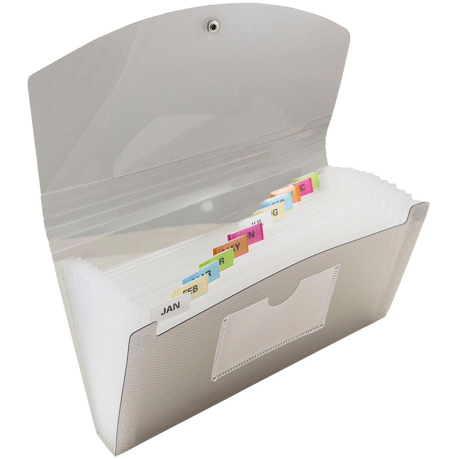 Jam Paper Plastic File Pocket, Check Size, Smoke Gray (221618981)