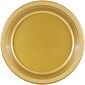JAM Paper® Round Plastic Disposable Party Plates, Medium, 9 Inch, Gold, 20/Pack (255325365)