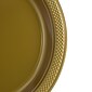JAM Paper® Round Plastic Disposable Party Plates, Medium, 9 Inch, Gold, 20/Pack (255325365)