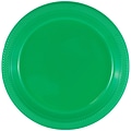 JAM Paper® Round Plastic Disposable Party Plates, Small, 7 Inch, Green, 20/Pack (255328195)