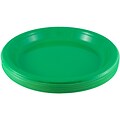 JAM Paper® Round Plastic Disposable Party Plates, Medium, 9 Inch, Green, 20/Pack (255328197)