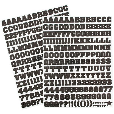 JAM Paper® Self-Adhesive Alphabet Letter Stickers, Black, 372/Pack (2132817353)