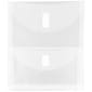 JAM Paper® Plastic 2 Pocket Envelopes with Hook & Loop Closure, Letter Open End, 9.75" x 11.5", Clear Poly, Each (2163613478)