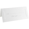 JAM Paper® Placecards, Medium, 2 x 4.25, White with Silver Script Place Cards, 25/pack (2259420976)