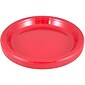 JAM Paper® Round Plastic Disposable Party Plates, Small, 7 Inch, Red, 20/Pack (7255320666)